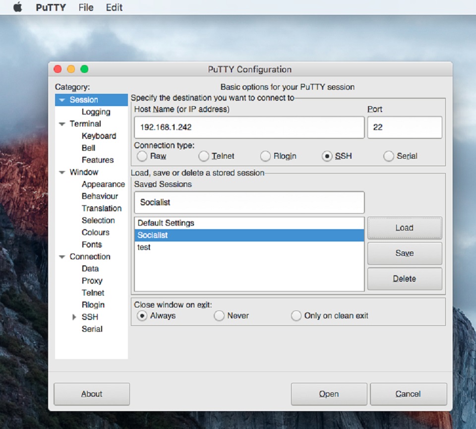 Putty for mac os x download